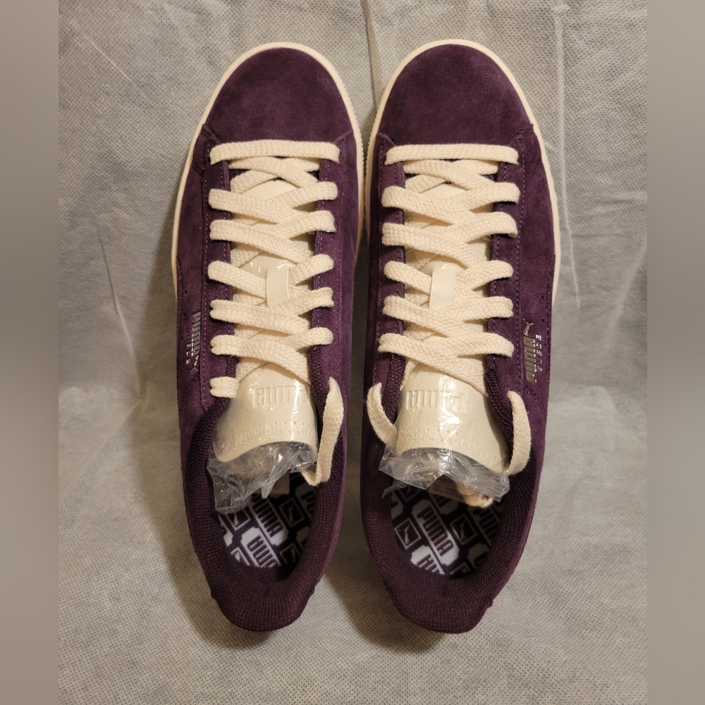 Puma Suede Premium Sneakers Midnight Plum - Frosted Ivory **New In The Box**
